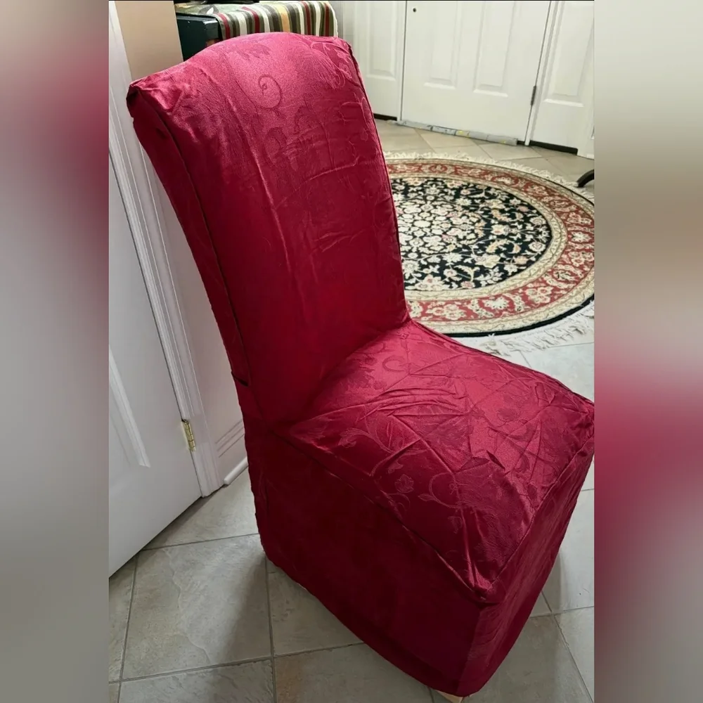 Autumn VINE (Wine Color) Dining ROOM CHAIR COVERS